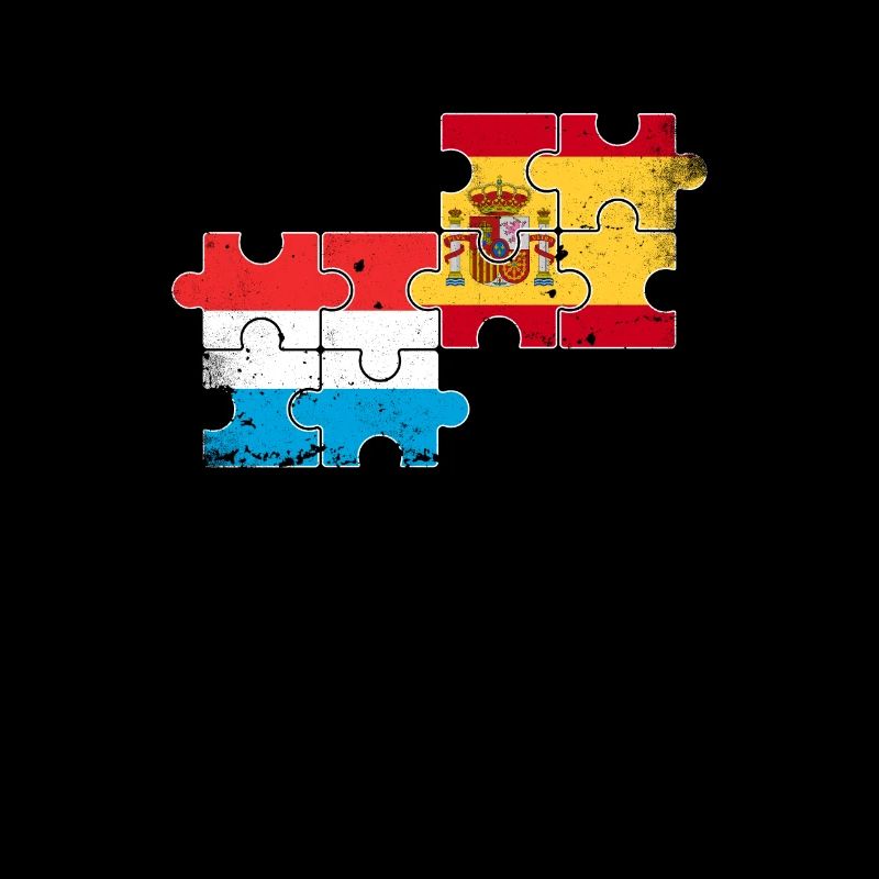 Luxembourg Spain Vintage Flag Luxembourger