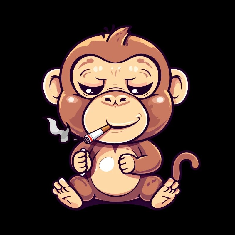 Monkey Smoker Fumer Joint
