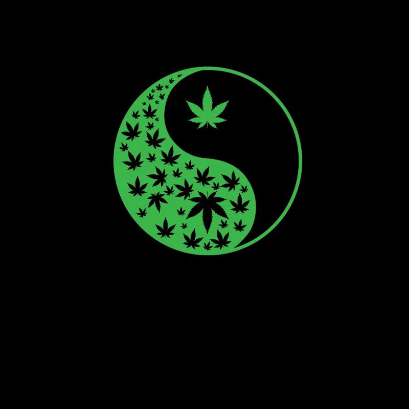 Marihuana Yin and Yang Symbol