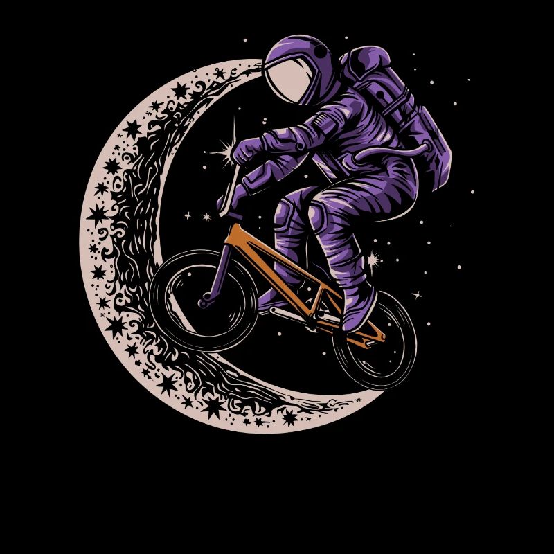 Bmx Bmx Biker Half Moon Astronaut