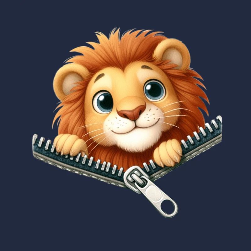 Lion avec fermeture éclair