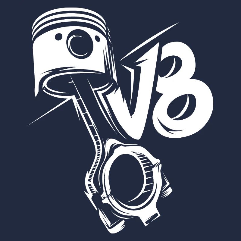 Piston V8 Graffiti Engine musclecars big block Logo