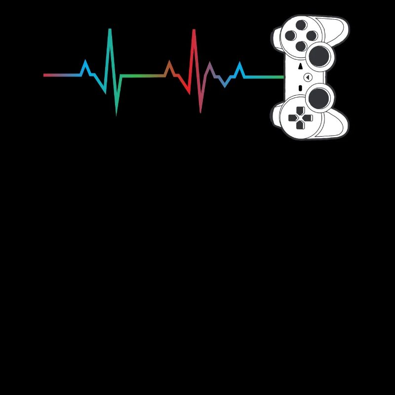 Gamer Heartbeat Controller Retro Video Game Lover