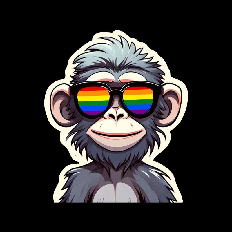 Lunettes de soleil LGBTQ Monkey Rainbow Pride Month