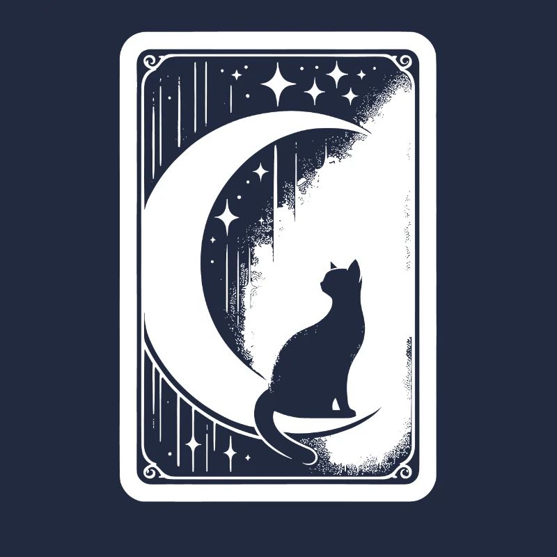 Mond Tarot Katze Chat de lune
