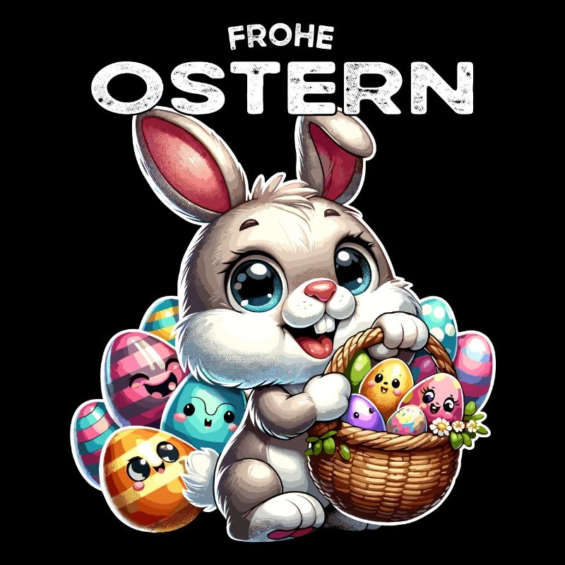 Lapin de Pâques Lapin Drôle Oeufs De Pâques Joyeuses Pâques