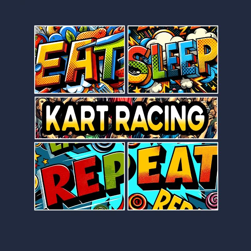 Manger dormir Répétition de course de kart