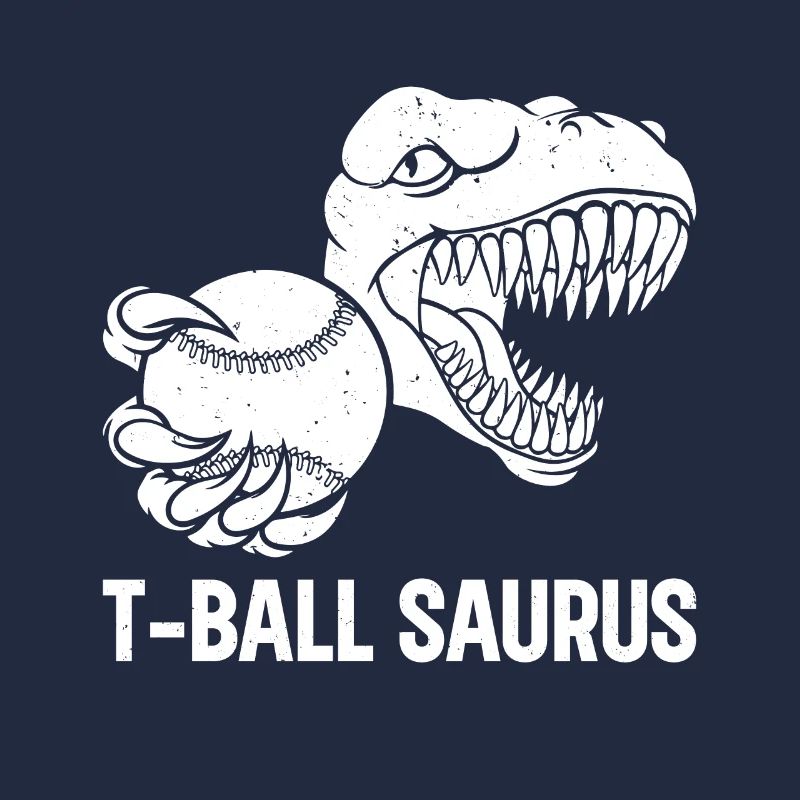 T-ball Saurus Tee-ball Player Dinosaur