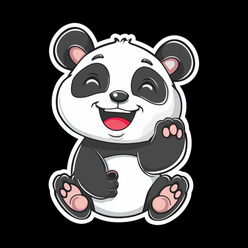Exubérant Panda Buddy Sticker
