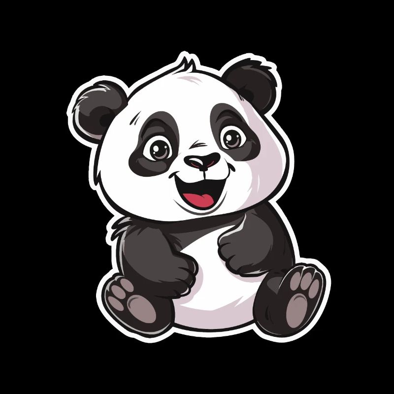 Exubérant Panda Buddy Sticker