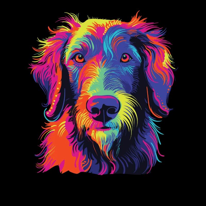 Aquarelle coloré Scottish Deerhound