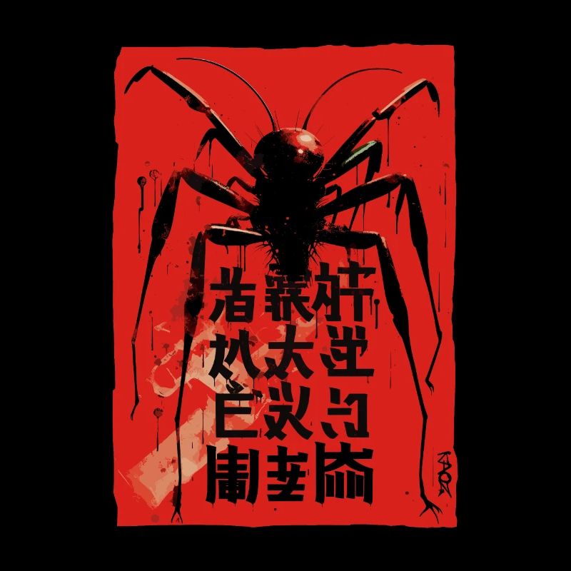 Eine riesige Horror Spinne