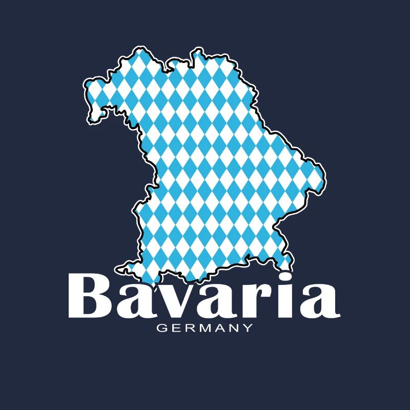 Bavaria Germany Contour Flag