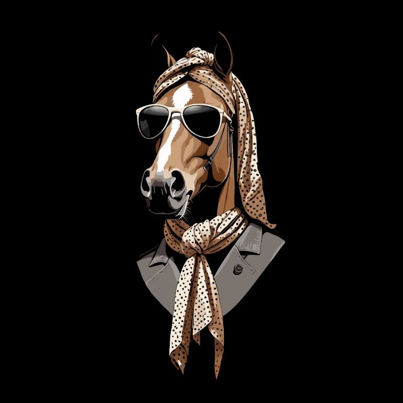 Maman Cheval Cheval Amant Maman Élégant