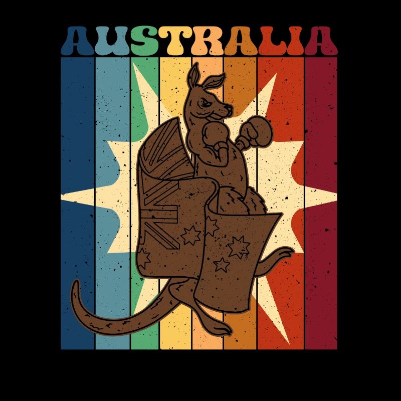 Känguru Australien Flagge Australier Boxing
