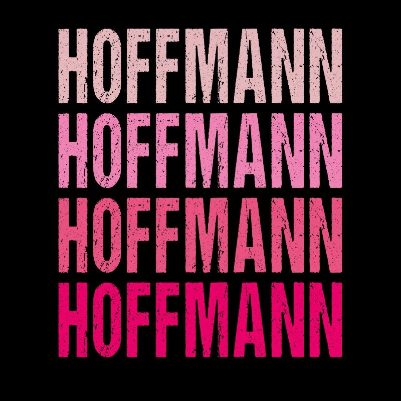 Hoffmann Idée cadeau de nom de famille rose rétro