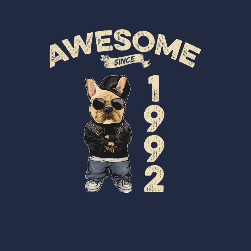 1992 Geburtstag Awesome since Cool Dog