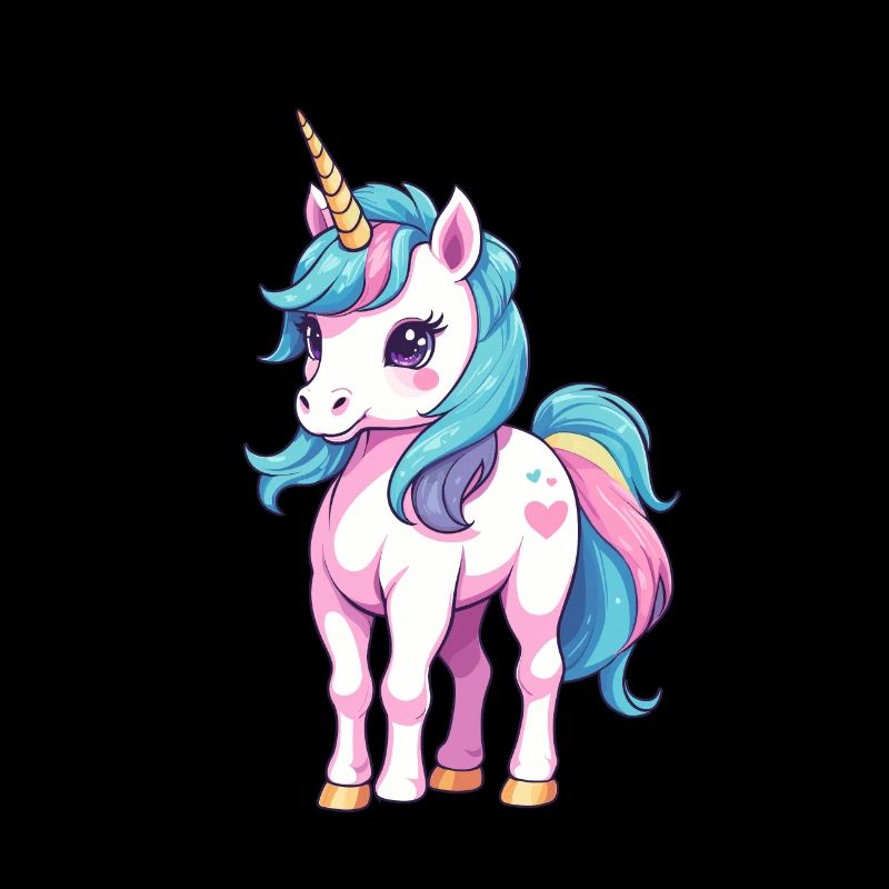 Couleurs pastel de conception de licorne unique