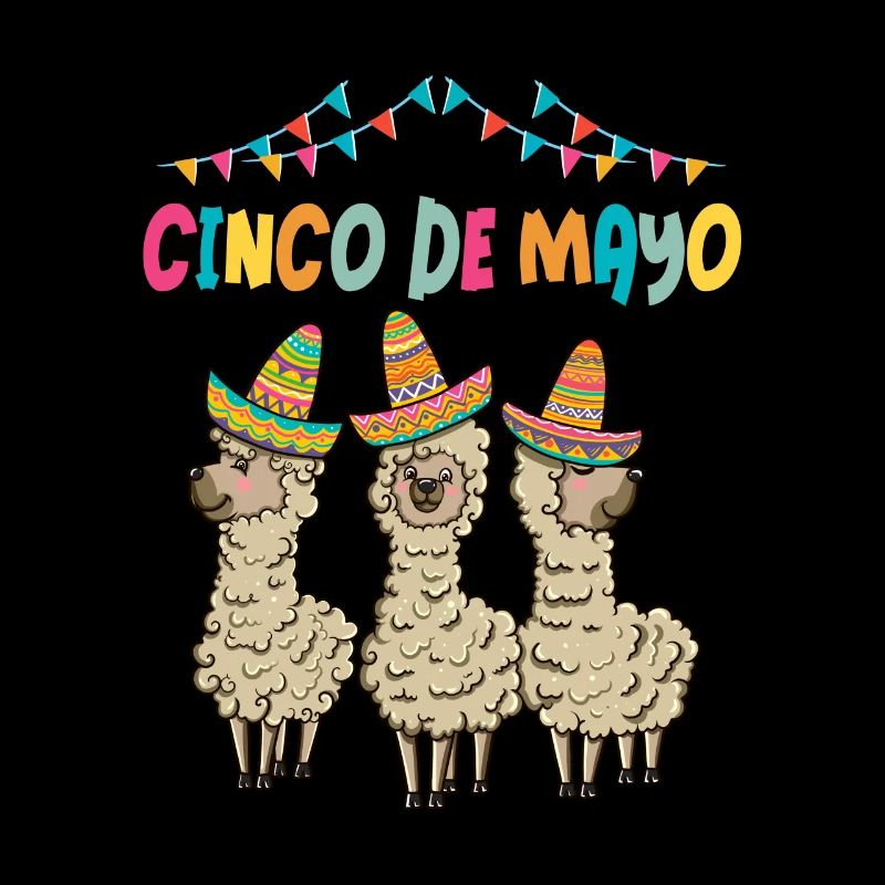 Alpaca with Sombrero Llama Cinco de Mayo Outfit
