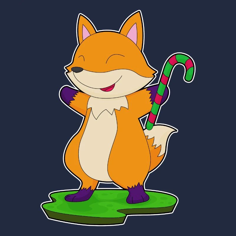 Fox candy cane