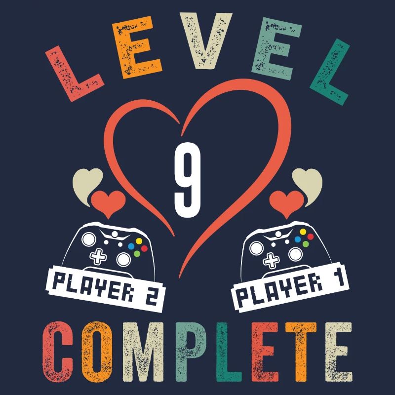 Level 9 Complete 9th Anniversary 9 Year Old Wedding