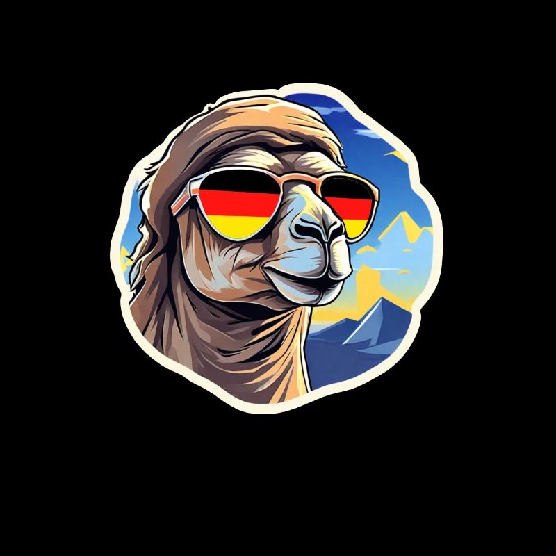 Deutschland Kamel mit Sonnenbrille