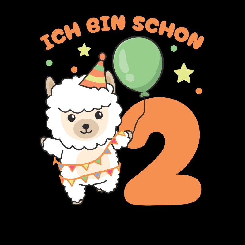 Ich bin schon 2 Alpakas Geburtstags Kinder