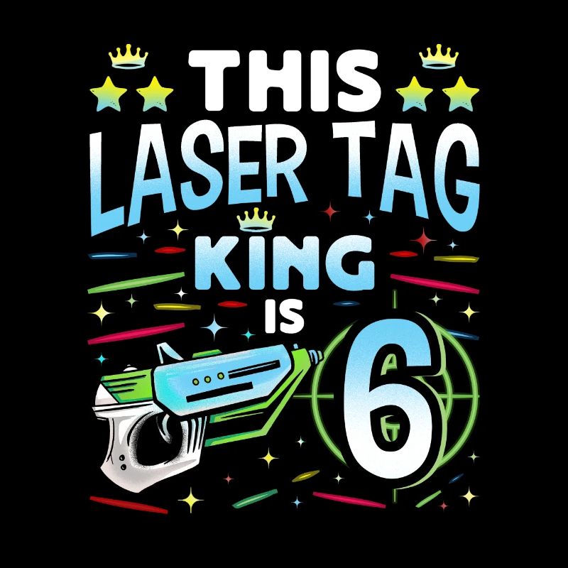 Lasertag King est un garçon d’anniversaire de 6 ans Laser Tag intérieur