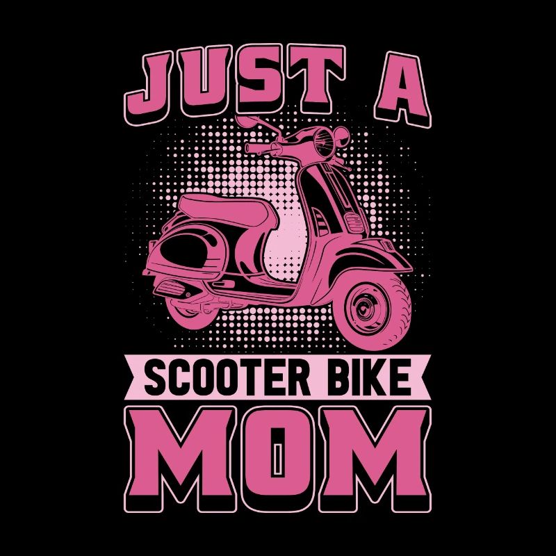 Motorroller Mutter Juste Une Maman Scooter Vélo