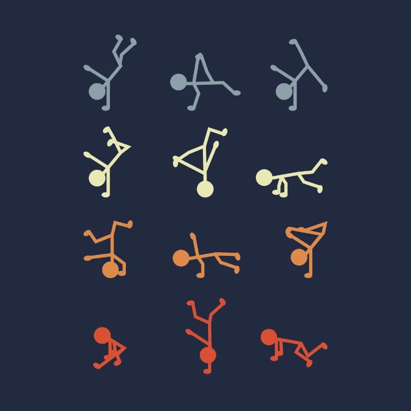 Figurines bâton breakdancer