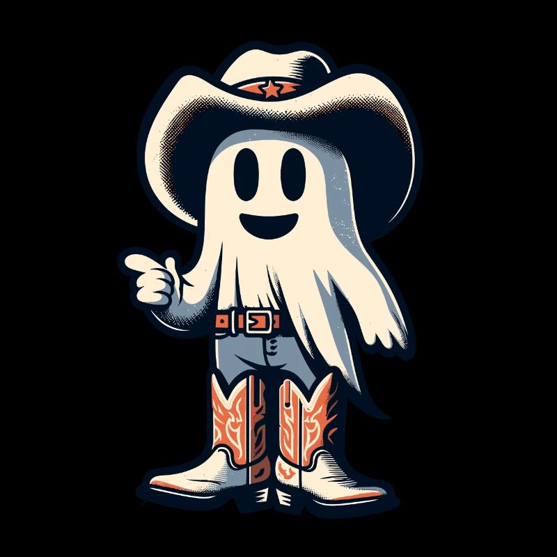 Funny Cowboy Ghost Hunter Hat Boots Halloween