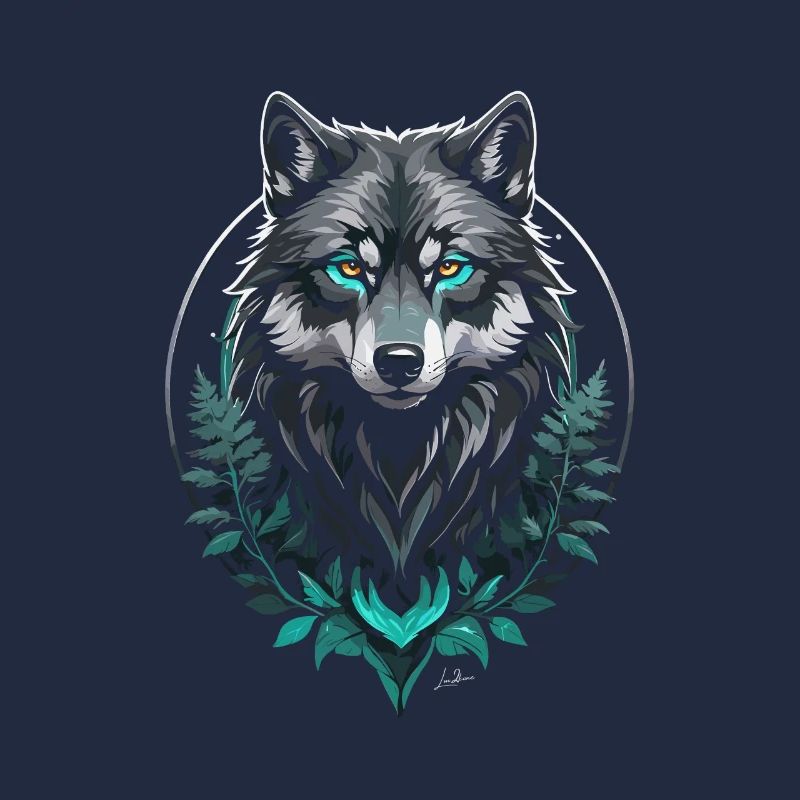 Wald Arktischer Wolf