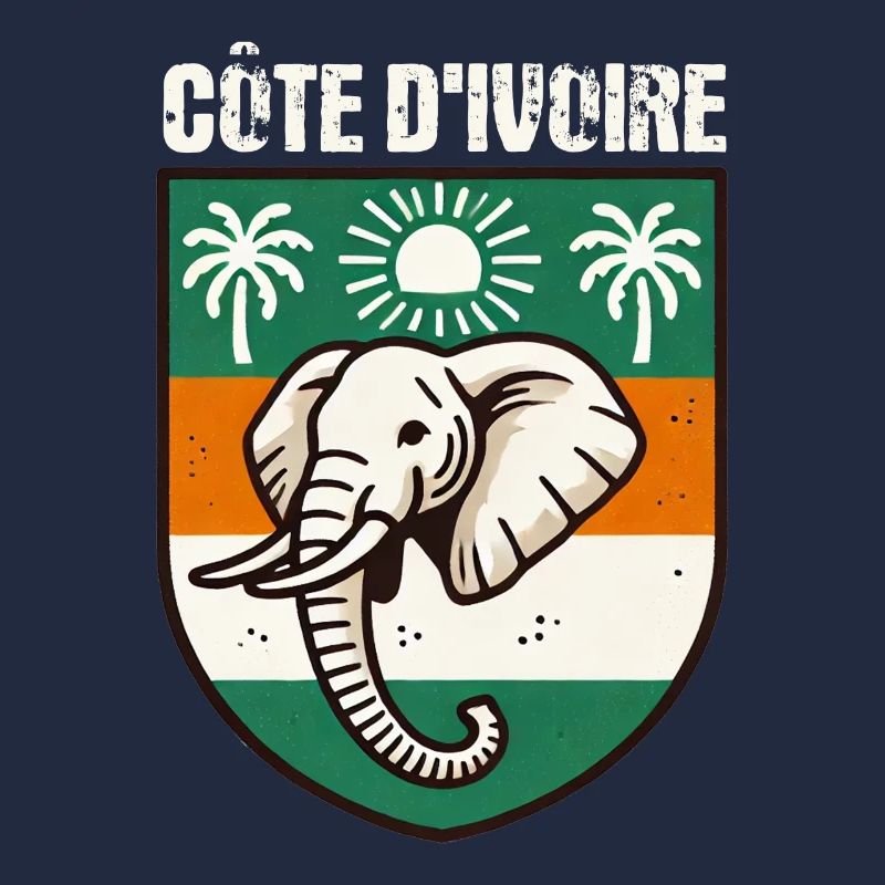 Carte avec le drapeau de la Côte d’Ivoire,
