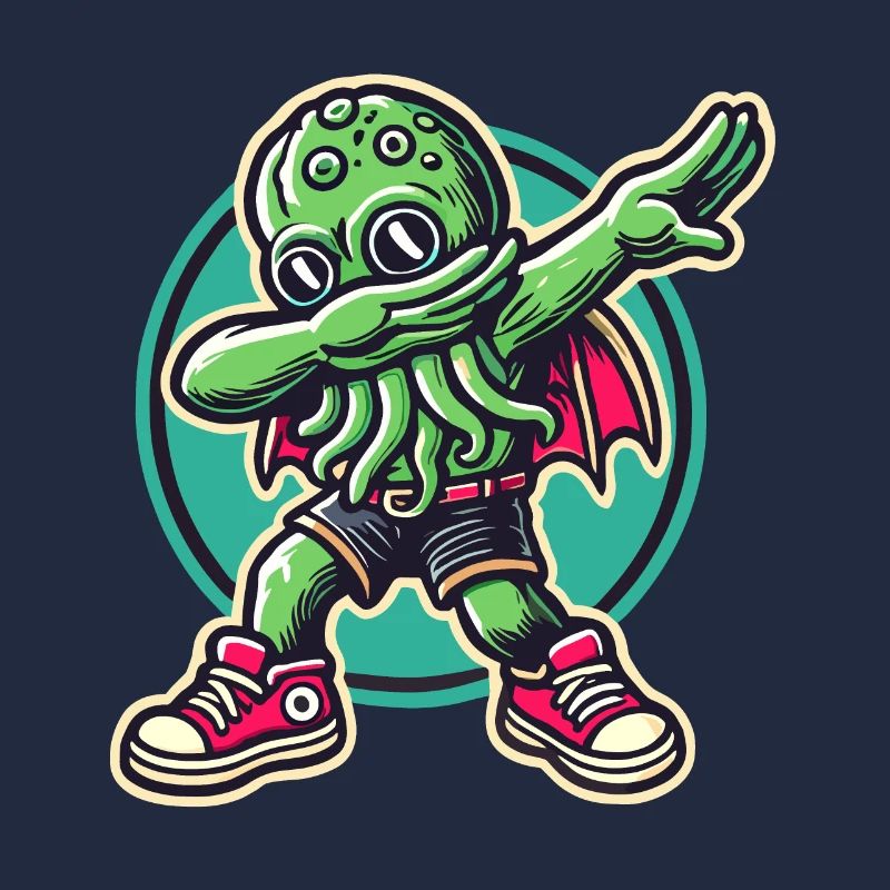 Dabbing drôle Cthulhu Dabbing Design
