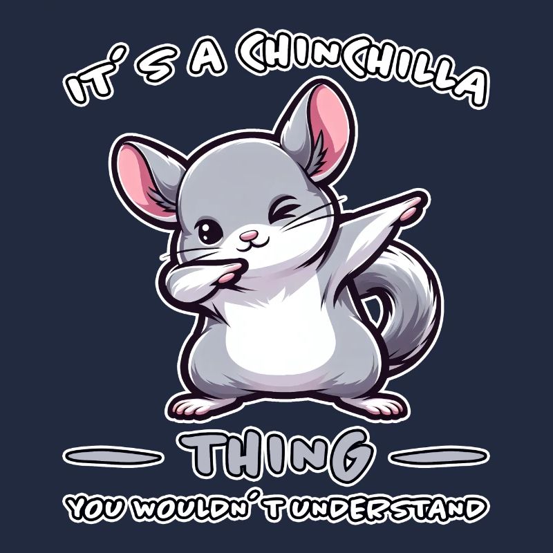 Dabbing Chinchilla Spruch Witz Chinchilla Geschenk