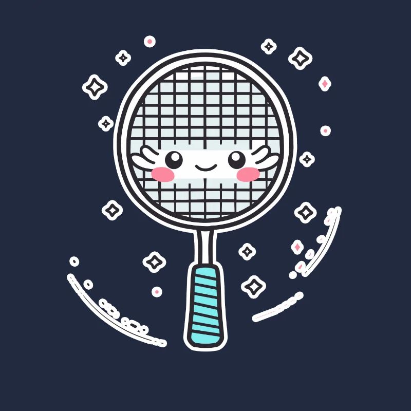 Badmintonschläger Comic Look