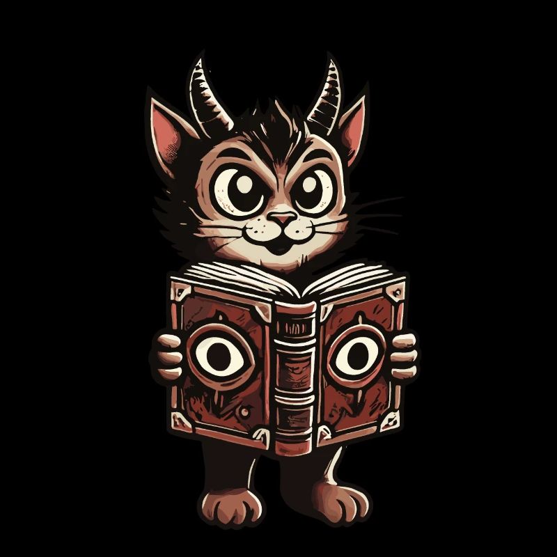 Drôle Démons Chat Chats Mignons Magicien