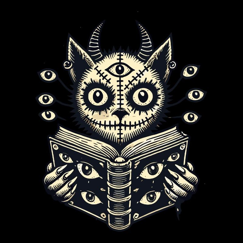 Teuflische Dämonen Katze Horror Katze Design