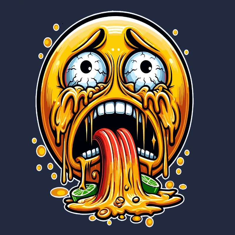 Puke attack face