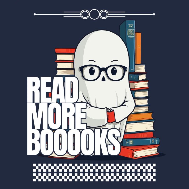 Cute Book Lover Ghost Funny Saying