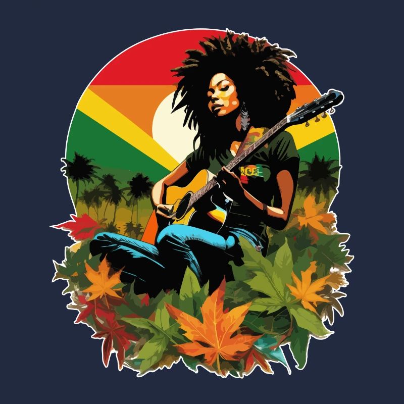 Guitariste de reggae rastafari
