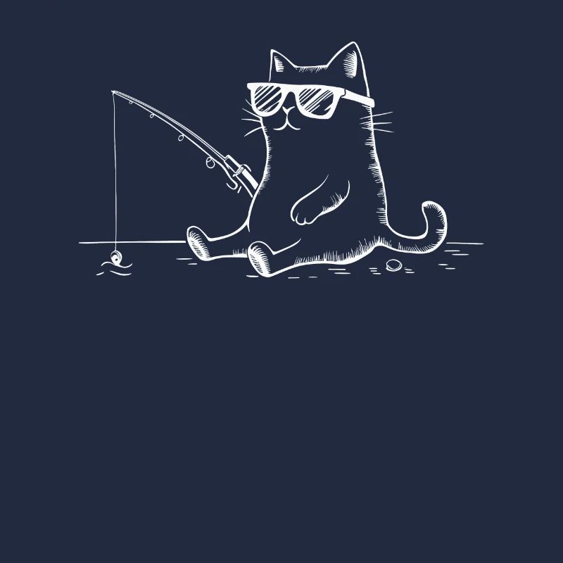 Chat avec des lunettes de soleil pêche