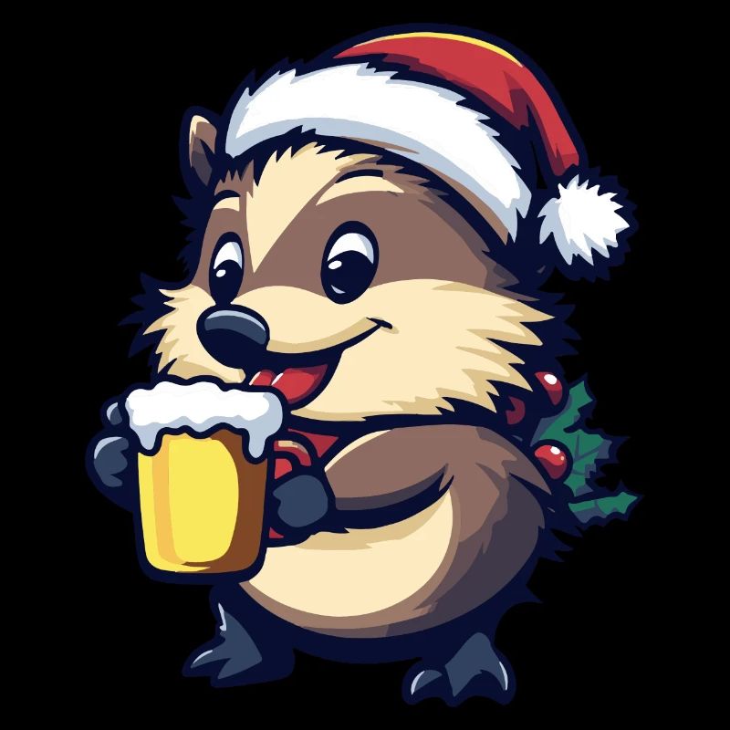 Igel Weihnachten Bier