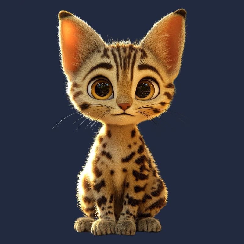 Savannah Chat Chat Maman Mignon Serval Léopard Chats