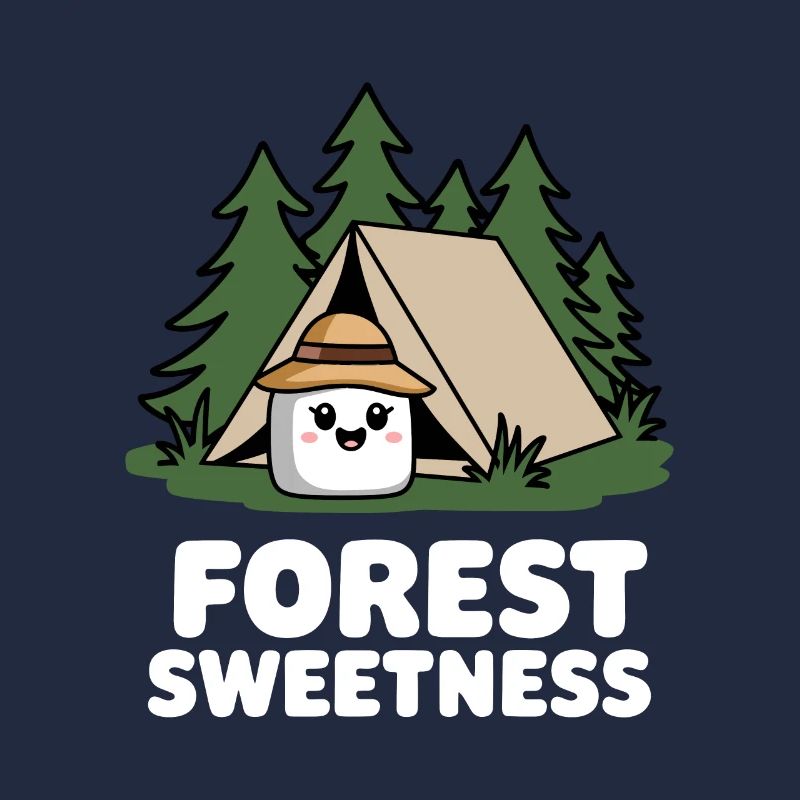 Funny camping marshmallow saying