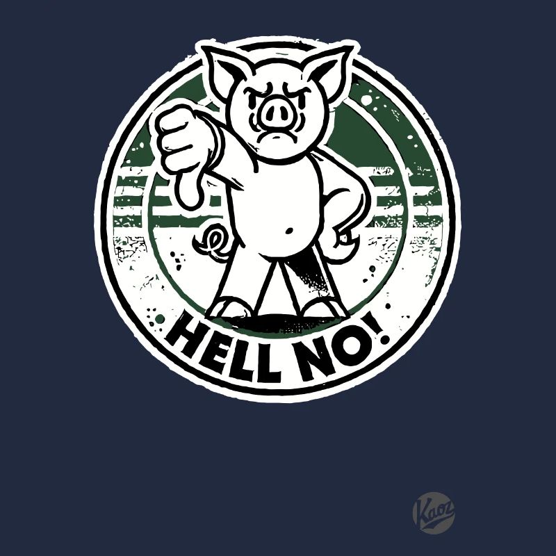 No way! Thumbs down pig