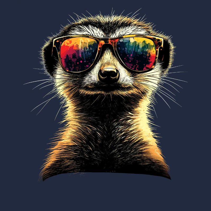Erdmännchen Sonnenbrille Bunt Süßes Erdmännchen
