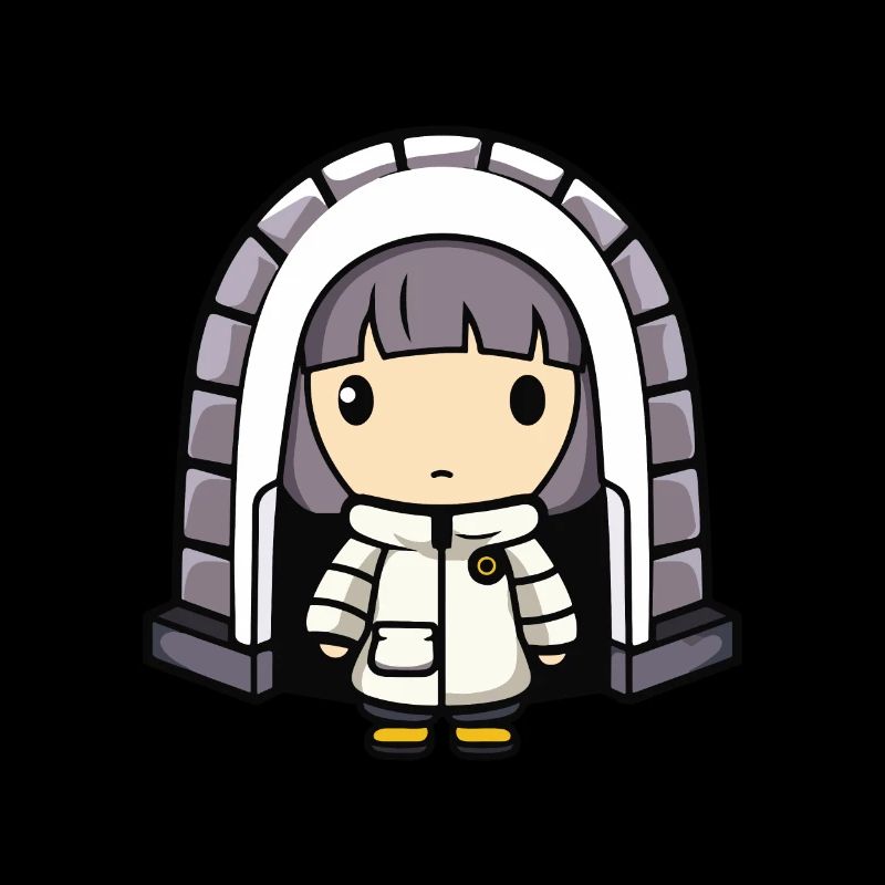 Winter Eskimo Iglu Comic