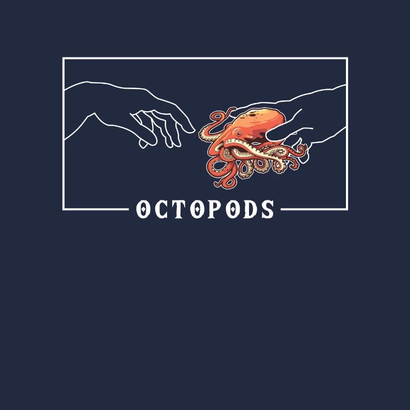 Michel-Ange Création d’Adam Octopodes Octopoda