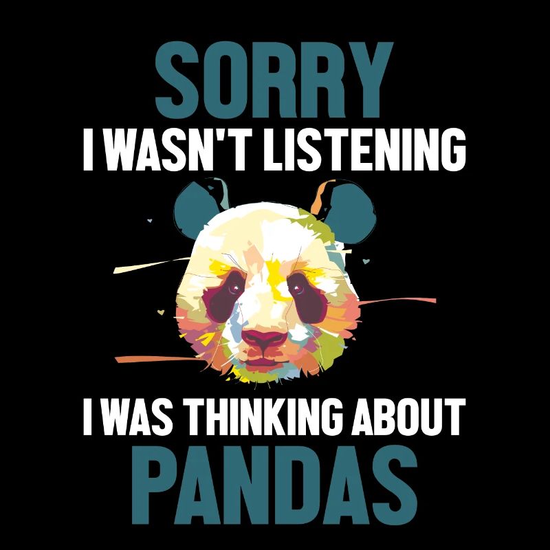 Was Thinking About Pandas Panda Bear Friend Giant